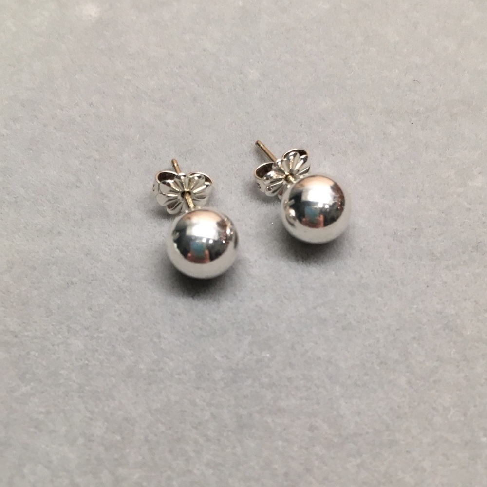 Tiffany Sterling Silver Ball Earrings